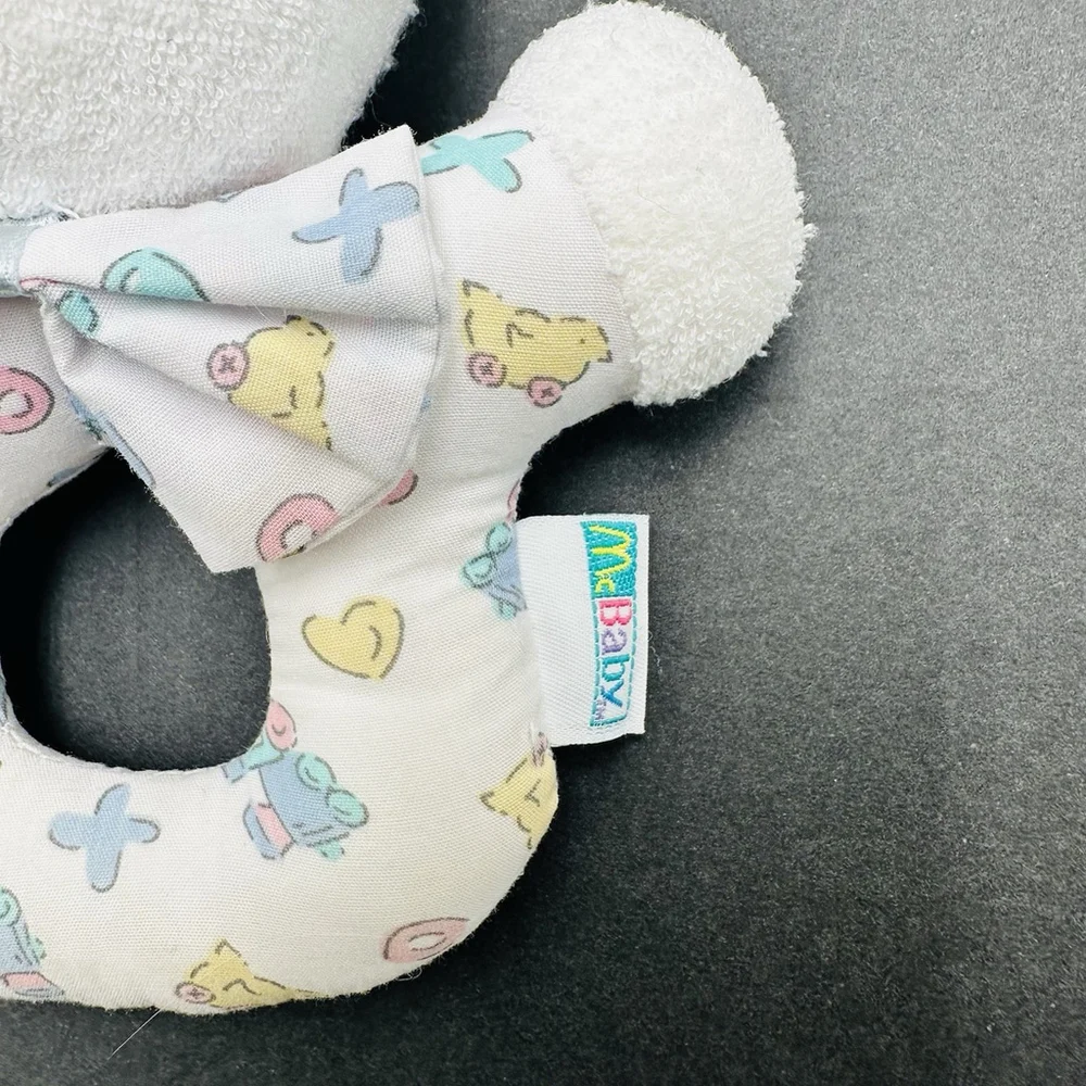 Soft Dreams Bunny Rabbit Terrycloth Rattle McBaby Stuffed Plush 10